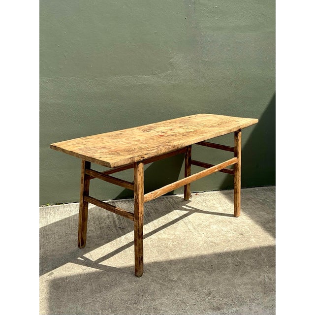 Vintage Rustic Wood Console Table For Sale - Image 12 of 12