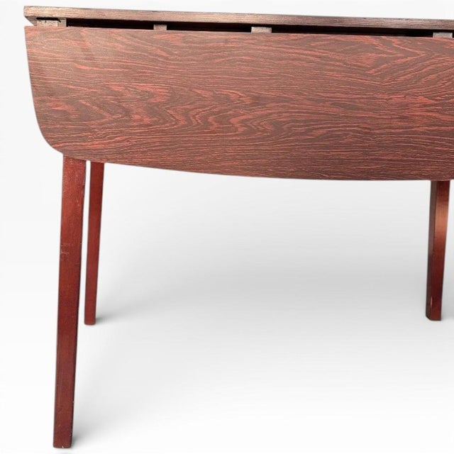 Mid-Century Drop-Leaf Table Dining Table in Rosewood Laminate For Sale - Image 4 of 9