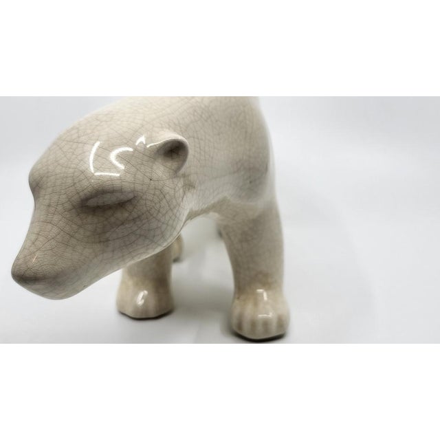 Art Deco Polar Bear in Ceramic from LV Ceram, 1930s For Sale - Image 4 of 9