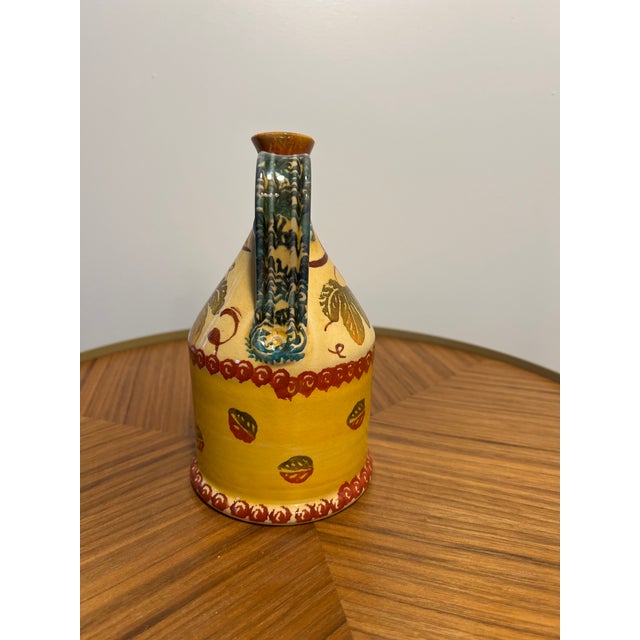 Mid 20th Century Sars Italia Hand-Painted Italian Ceramic Pitcher – 8” For Sale - Image 4 of 14