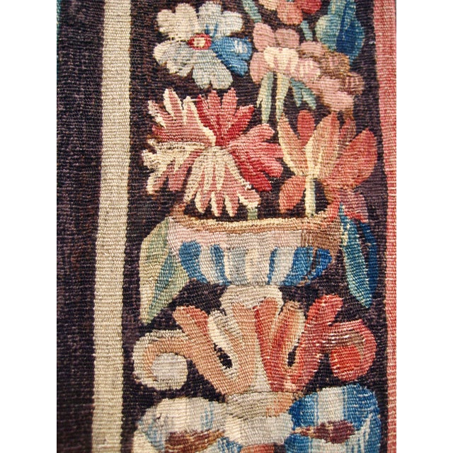 French Aubusson Verdure Two Peacocks, Parrot and Boats 18 Century For Sale - Image 16 of 17