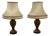 Turned Wooden Table Lamps, 1970s, Set of 2 For Sale