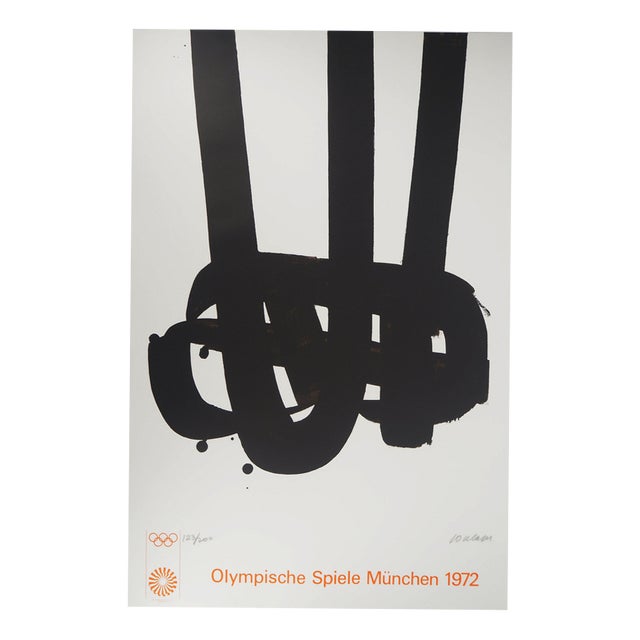 Pierre Soulages, Munich Olympic Games, 1972, Lithograph For Sale