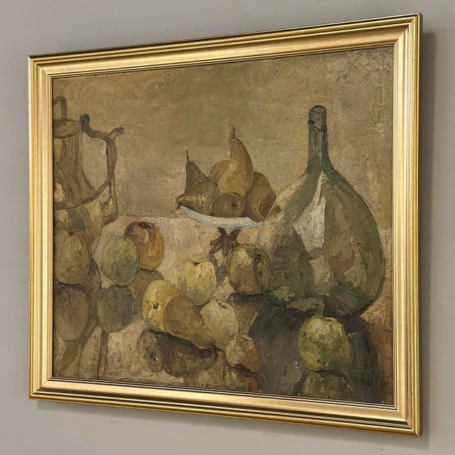 Mid 20th Century Framed Oil Painting on Canvas by Gustave Camus (1914-1984) 'Still Life' For Sale - Image 5 of 17