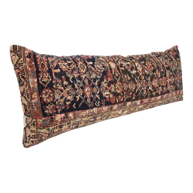 Authentic Tribal Rug Pillow - Distressed Lumbar Pillow Cushion Cover -16'' X 42'' For Sale