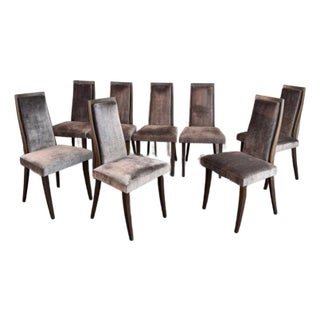 1950s Set of Eight Mid-Century Modern Highback Dining Chairs by Harvey Probber For Sale