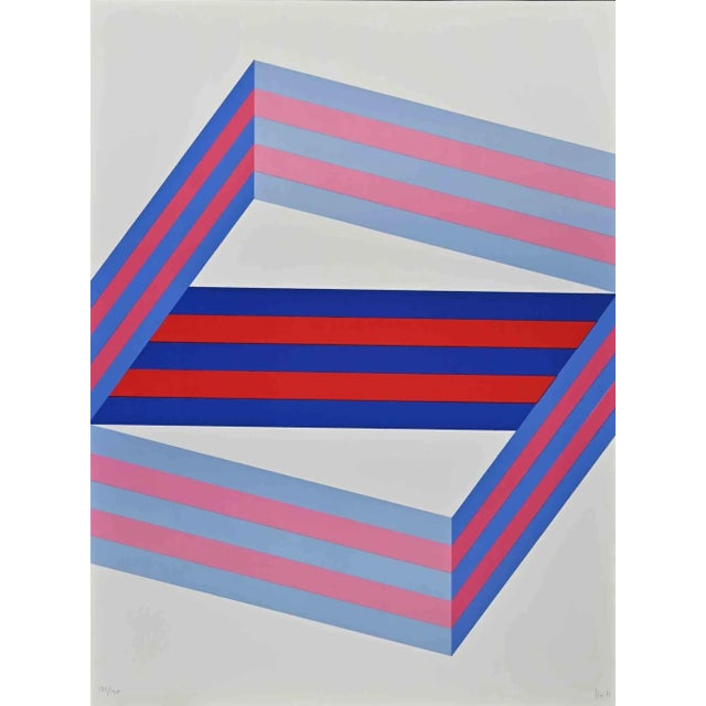 Perspective is a lithograph realized by Renato Livi in 1971. Hand-signed and dated on the lower right margin. Numbered on...