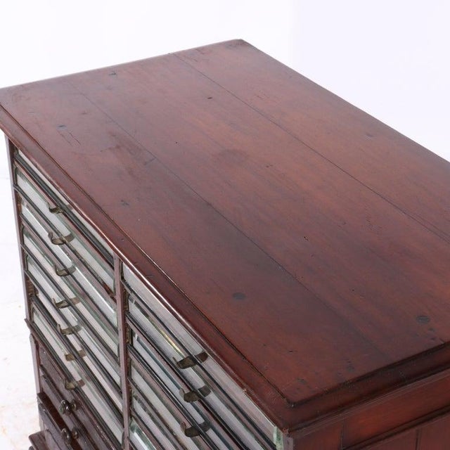 Antique Mahogany 22 Drawer Country Store Spool Cabinet C1900 For Sale - Image 12 of 12