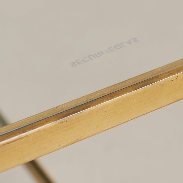 Metal French Brass Two-Tier Side Table in the Manner of Maison Jansen, 1940s For Sale - Image 7 of 8