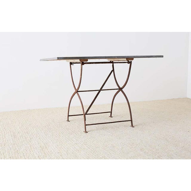 French Zinc Folding Garden Tables Chairish