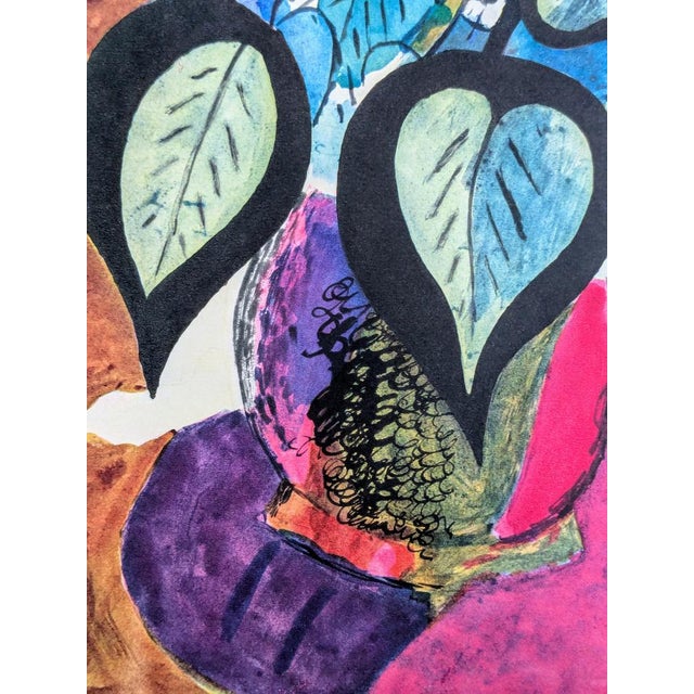 1950s Georges Braque, Still Life with Flower Vase and Artist Palette, Color Lithograph, 1955 For Sale - Image 5 of 7