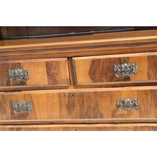 Late 19th Century Antique Victorian Walnut Mirrored Vanity Dresser For Sale - Image 12 of 13