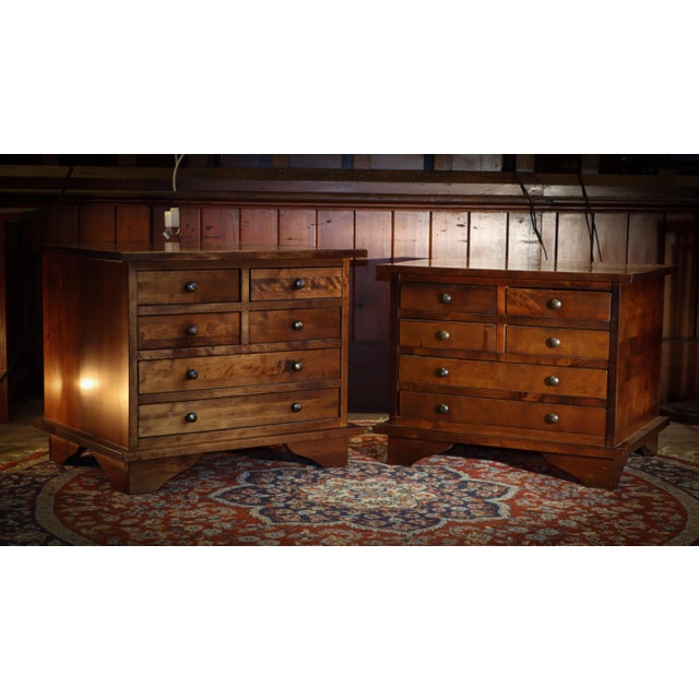 Dark Chestnut Garrat 6-Drawer Bedside Tables from Laura Ashley, 2010s, Set of 2 For Sale - Image 12 of 15