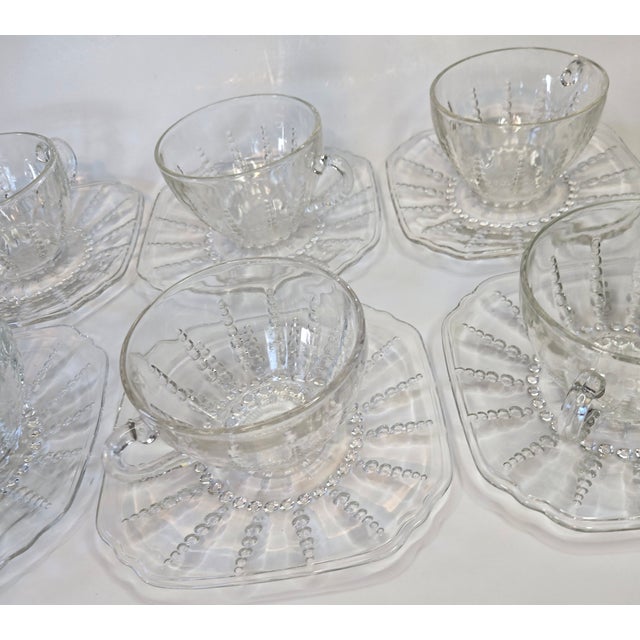 Mid 20th Century Vintage Coastal Starburst Teaset- Set of Twelve For Sale - Image 5 of 16