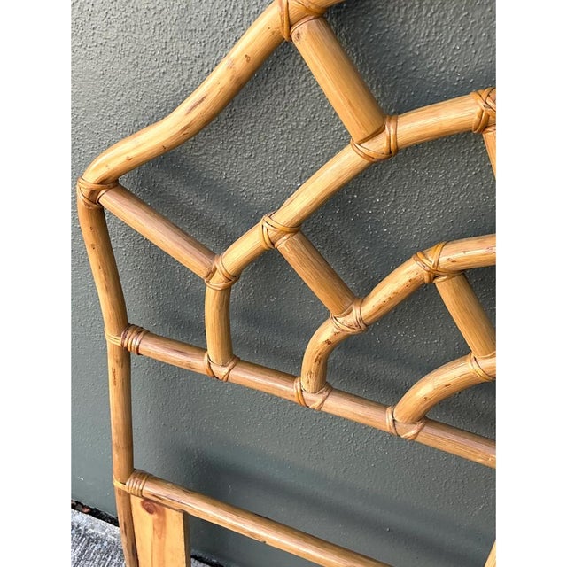 Vintage Rattan Web Twin Headboards - Pair For Sale In West Palm - Image 6 of 12