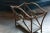 Jacques Adnet style magazine rack, mid-20th century. Mid-Century Modern wrought Iron Faux bamboo and faux painted leather...
