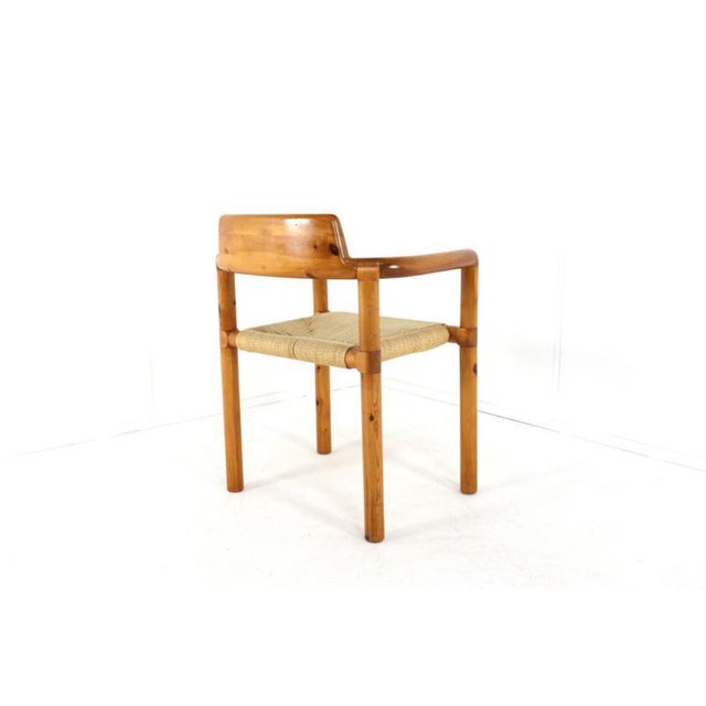 Wood Dining Room Chairs in the style of Daumelier, 1970s, Set of 7 For Sale - Image 7 of 16
