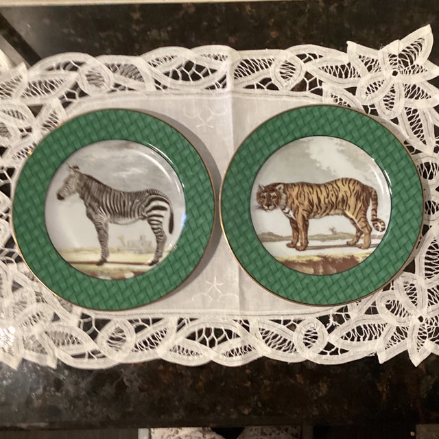 African Porcelain Decorative Plates For Sale - Image 3 of 8