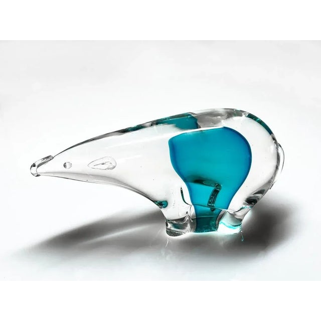 Tapir Figure in Sommerso Murano Glass by Ghisetti, Italy For Sale - Image 5 of 5