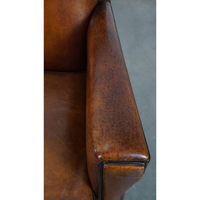 Brown Art Deco Two-Seater Sofa in Sheepskin For Sale - Image 8 of 16