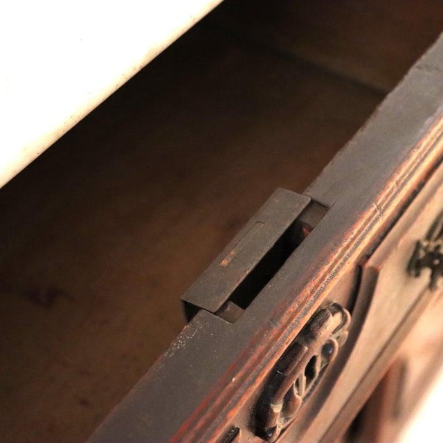 Brown Antique Brooks Renaissance Revival Carved Walnut, Burl & Marble Sideboard C1890 For Sale - Image 8 of 18