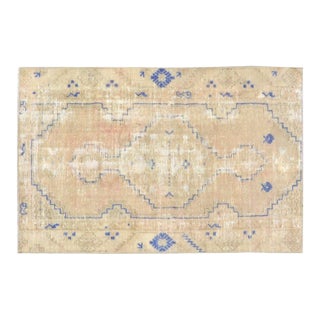 Vintage Turkish Anatolian Hand Knotted Wool Rug, 2'5''x3'10'' For Sale