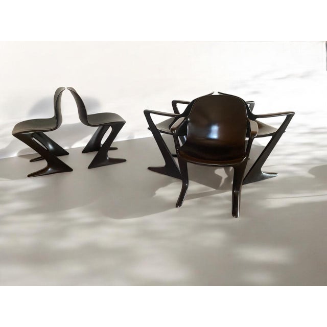 Vintage Kangaroo Chairs by Ernst Moeckl & Siegfried Mehl for Horn Collection, 1960s, Set of 5 For Sale - Image 15 of 18