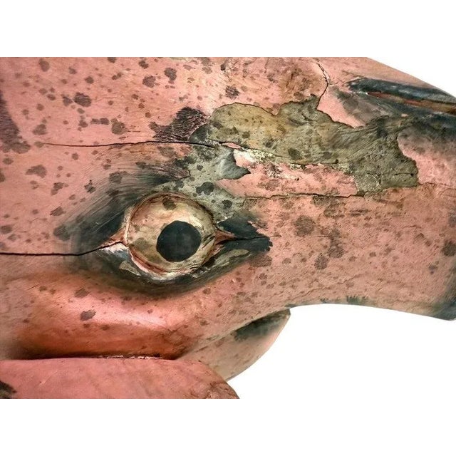 Folk Art Carved and Painted Pig For Sale In Los Angeles - Image 6 of 11