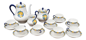 Vintage Porcelain Coffee Service by B&C, 1920s, Set of 15