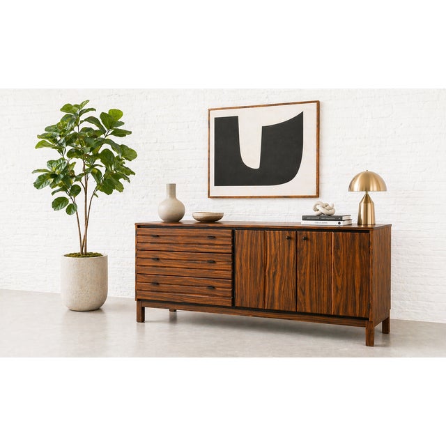 Mid Century Modern Long Dresser / Credenza by American of Martinsville, a solid American manufacturer known for superb...