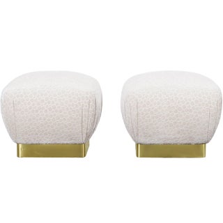 Vintage Brass "Poufs" by Marge Carson For Sale