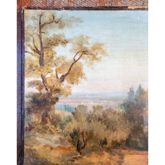 19th Century Continental French or Italian Plein Air Landscape Painting For Sale - Image 4 of 12