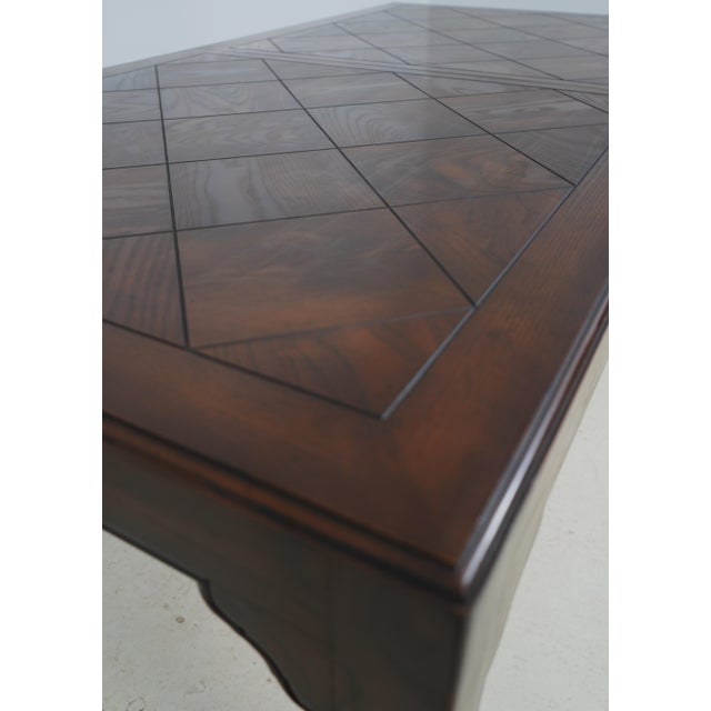 Baker Furniture Company Baker Oak Dining Table With Two Leaves For Sale - Image 4 of 16