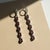 Garnet Huggie Drop Earrings, Silver, Gold, Pair For Sale - Image 6 of 7