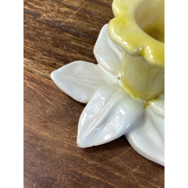 Earthenware Centerpiece and Two Candlesticks, 1950s, Set of 3 For Sale - Image 17 of 18