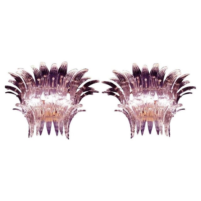 Brass Mounted Pink Palmette Sconces, 1990s, Set of 2 For Sale - Image 15 of 15