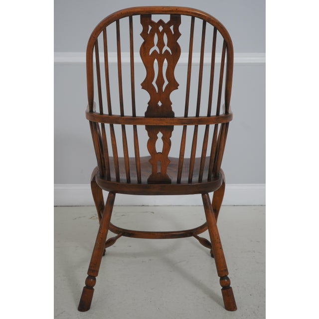 Pair English Country Windsor Style Armchairs For Sale - Image 4 of 18