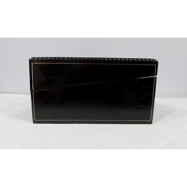 Black Napoleon III Travel Writing Box For Sale - Image 8 of 18