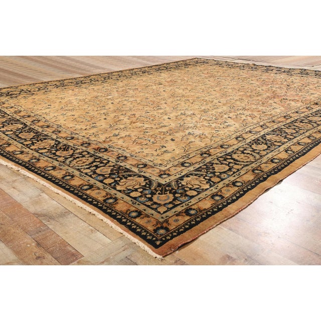 Textile Antique Persian Mashhad Rug - 10'08 x 13'08 For Sale - Image 7 of 9