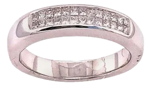 14 Karat White Gold Fashion Ring With Diamonds