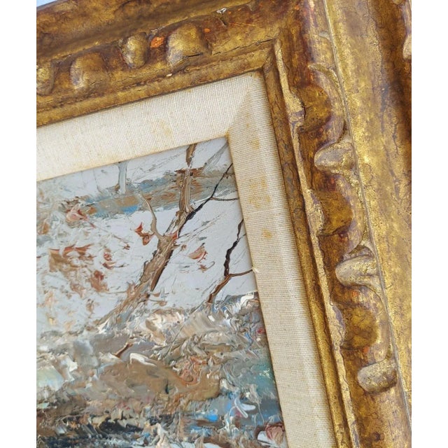 Mid 20th Century Impressionist Style Rustic Landscape Oil Painting by Willi Bauer, Framed For Sale - Image 11 of 13