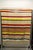 A genuine mid twentieth century hand loomed wool Puebla Saltillo sarape (zarape) blanket. Brightly colored polychrome...