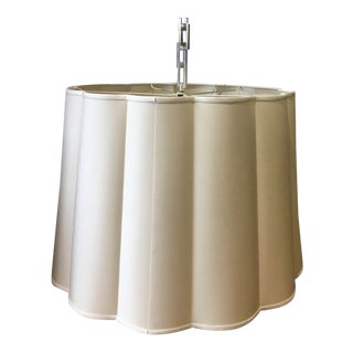 Silk Scalloped Drum Pendant by Barbara Barry For Sale