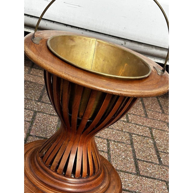 Victorian Walnut Peat Bucket For Sale - Image 3 of 7