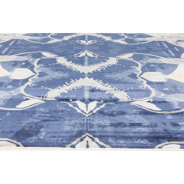 Early 21st Century Contemporary Blucie Design Handmade Silk Rug by Doris Leslie Blau For Sale - Image 5 of 8