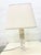 One large table lamp from the 1960s/70s, single-bulb, E27 socket, by Bergboms, Sweden. Marble base, fabric shade (not...