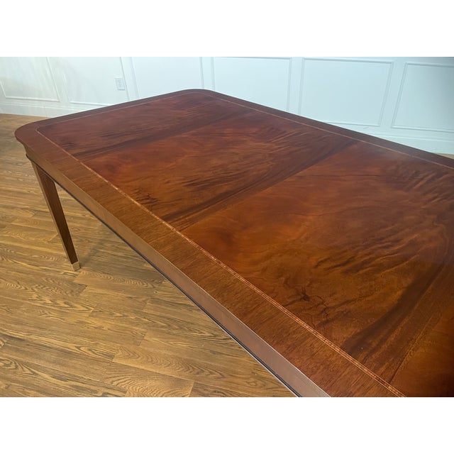 Hepplewhite Mahogany Dining Table by Leighton Hall - Made-To-Order For Sale - Image 12 of 12