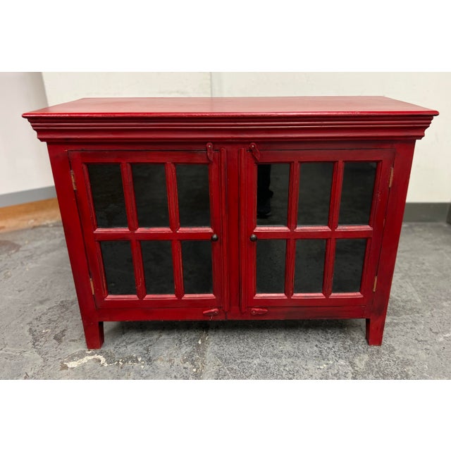 Crate and Barrel Rojo Red Media Storage Chairish