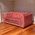 1980s Postmodern Rose Pink Grid-Tufted Loveseat, 67 In For Sale - Image 11 of 18