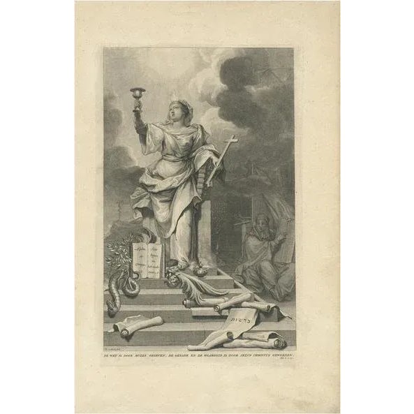 A. Calmet, The Law is Given by Moses, 1725, Print For Sale - Image 5 of 5